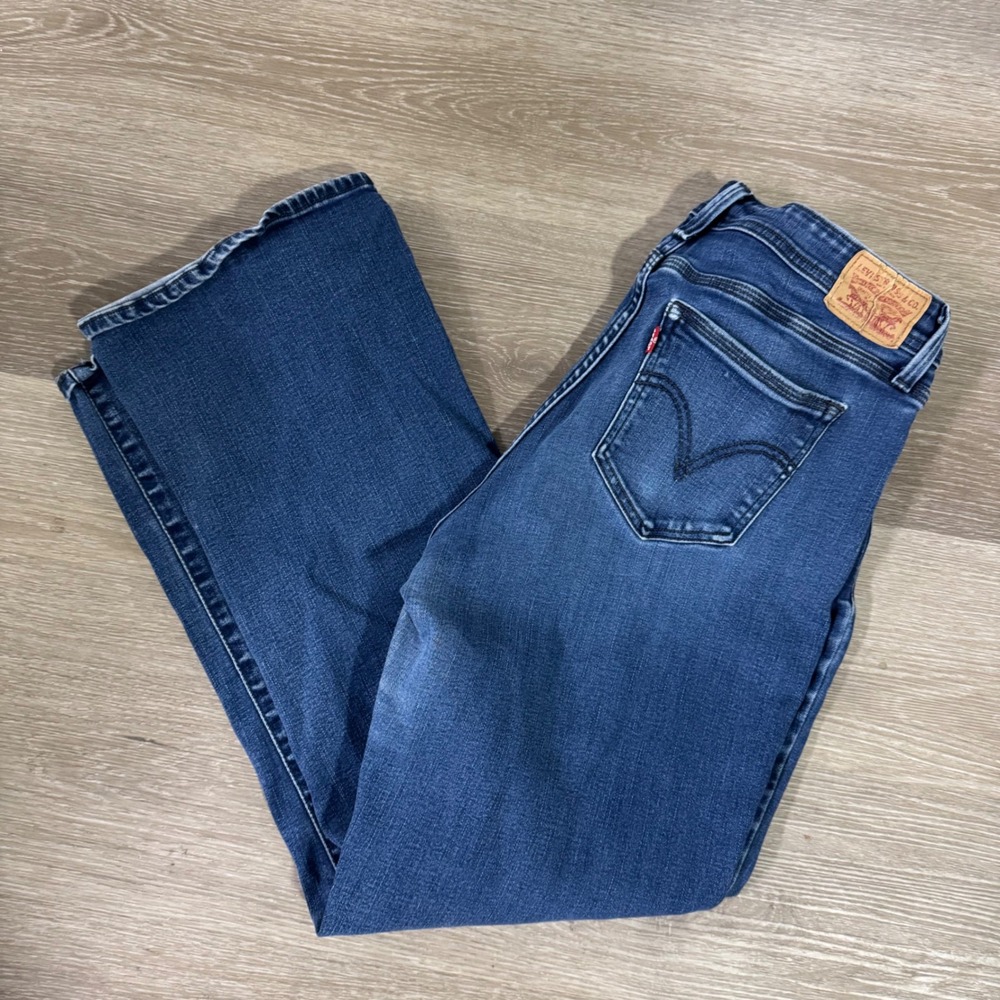 Levi's 529 Curvy Bootcut Jeans Women 16 Blue Stretch Denim 51951-0008